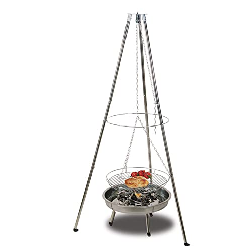 Schwenkgrill mit Feuerschale Scout, höhenverstellbar, 55cm Durchmesser, Höhe 165cm von Camp4