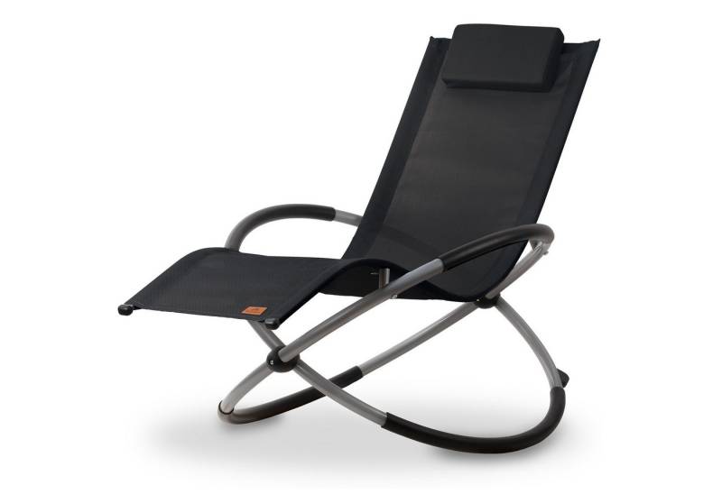 CampFeuer Gartenliege Relaxliege, Schwarz, Gartenliege klappbar Sonnenliege Schaukelliege, Hohe Belastbarkeit CampFeuer Gartenliege Relaxliege, Schwarz, Gartenliege klappbar Sonnenliege Schaukelliege, Hohe Belastbarkeit von CampFeuer