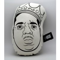 Biggie Hip Hop Kissen Illow Notorious Big Big Papa Dekokissen Großes Rapper Couch Home Decor 90Er von Campanimation