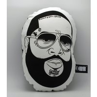 Rick Ross Hip Hop Dekokissen Illow Großes Rapper Kissen Wohnheim Couch Decor Hustlin von Campanimation