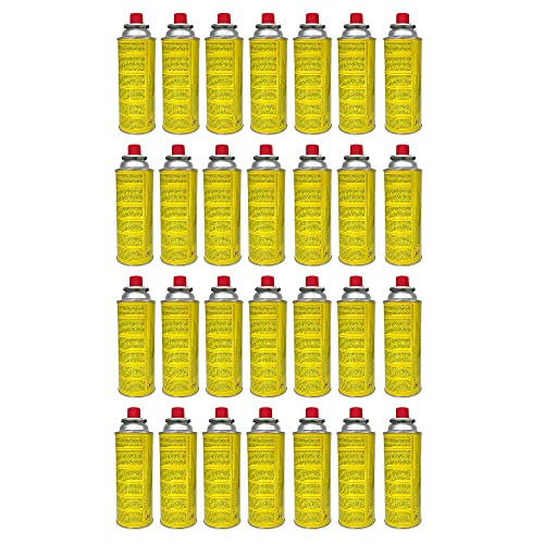 Campata Gaskartuschen 227g 520ml Camping Gas Butangas Kartusche Campingkocher Bunsenbrenner Gaskocher, Gasheizung, Gasbrenner, Lötbrenner (28 Kartusche) von Campata