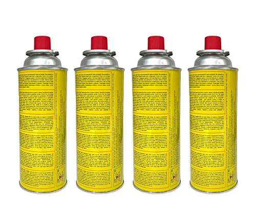 Campata Gaskartuschen 227g 520ml Camping Gas Butangas Kartusche Campingkocher Bunsenbrenner Gaskocher, Gasheizung, Gasbrenner, Lötbrenner (4 Kartusche) von Campata