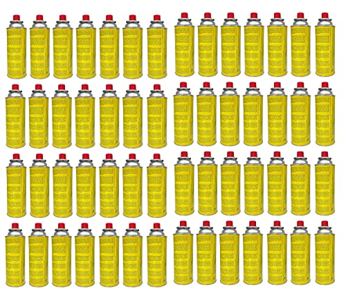 Campata Gaskartuschen 227g 520ml Camping Gas Butangas Kartusche Campingkocher Bunsenbrenner Gaskocher, Gasheizung, Gasbrenner, Lötbrenner (56 Kartusche) von Campata