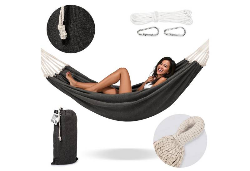 Campela Hängematte Gartenhängematte Boho für zwei Personen mit Tragetasche, maximale Belastung - 240kg von Campela