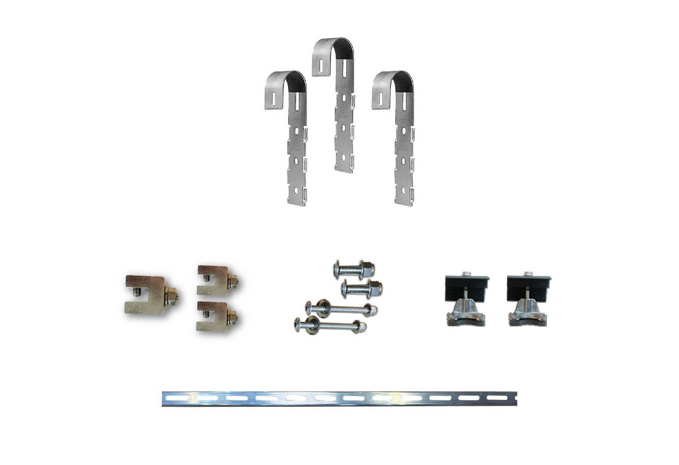 EPP.Solar Montage-Kit SOLAR-HOOK für 'eckige' senkrechte Geländerstäbe / Sprossen 1 Modul von EPP.Solar