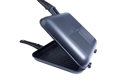 Ridgemonkey XXL Connect Pfanne und Grillpfanne aus Granit, Sandwich-Toaster und Toastie-Maker | 1,9 l Fassungsvermögen mit Käsereibe, abnehmbaren Griffen und abnehmbarem Q-Lock Spatel Ridgemonkey XXL Connect Pfanne und Grillpfanne aus Granit, Sandwich-Toaster und Toastie-Maker | 1,9 l Fassungsvermögen mit Käsereibe, abnehmbaren Griffen und abnehmbarem Q-Lock Spatel von CampervanBits