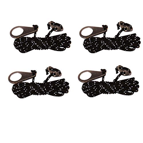 4er Set Zelt Abspannleine 4mm x 4m Reflektierend Zeltschnur Spannseil Seilspanner Schnur Abspannseil von Campfrei