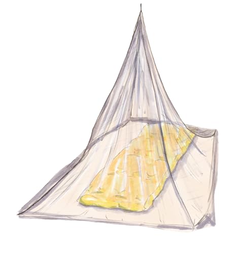 Moskitonetz 410 mesh weiß Traveller 200x145x185 cm 80g Betthimmel Insektenschutz von Campfrei