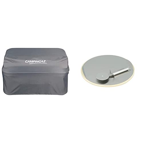 Campingaz Abdeckhaube für Attitude 2100 & Pizzastein für das Culinary Modular System mit Schneidrad, Edelstahltablett zum einfachen Aufbringen des Gargutes, Ø 30 cm, Gewicht 1,56 kg von Campingaz