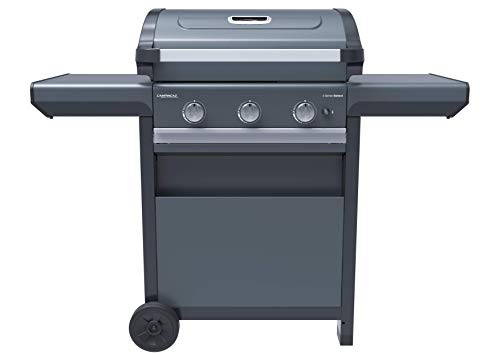 Campingaz Gasgrill 3 Series Select, BBQ Gas-Grillwagen mit 3-Brennern aus Edelstahl, Deckel mit Thermometer, InstaClean Aqua, Culinary Modular System, 10.2 kW Leistung, Außenküche, Grau von Campingaz