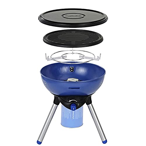 Campingaz Party Grill, Kleiner Grill für Camping oder Picknick, Camping-Grill mit flexiblen Kochmöglichkeiten, Gaskocher mit Antihaftbeschichteter Grillplatte und Topfträger, Blau von Campingaz