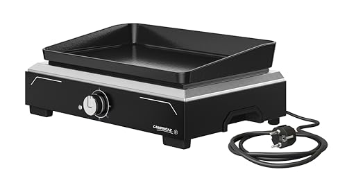 Campingaz Plancha Electric 1 XD | Elektrogrill Indoor & Outdoor | Plancha-Teppanyaki-Grillplatte | Tragbarer Balkongrill | Antihaftbeschichtung | Gußeisen | Leistung 2500 W | 52 x 39 x 19cm von Campingaz