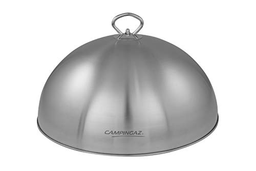 Campingaz Premium Plancha Garhaube, Speiseglocke aus Edelstahl, Grillzubehör Garglocke für Grills und Planchas, Burger Cloche, 32 cm Durchmesser, Silber von Campingaz