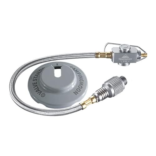 Campingmoon Gastankadapter Für Den Außenbereich Mit Halterung Gastankkonverter IPB-Umwandlungskopf Kassettenofen Gastankschnittstelle Verlängerungsrohr (Ventil + Tankboden) (Z21-25) von camping moon