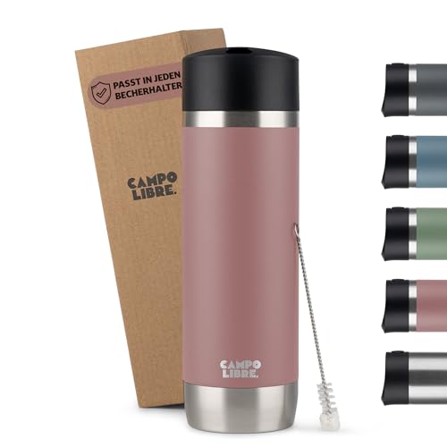 Campo Libre.® Anto I Kaffeebecher to go thermo I Thermobecher 450ml I 100% auslaufsichere Travel Mug mit One-Touch-Verschluss I Premium Coffee to go becher I Doppelwandig, hält mind. 6h heiß von Campo Libre.