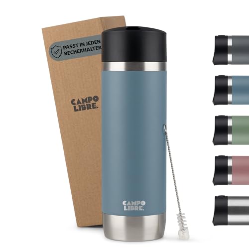 Campo Libre.® Anto I Kaffeebecher to go thermo I Thermobecher 450ml I 100% auslaufsichere Travel Mug mit One-Touch-Verschluss I Premium Coffee to go becher I Doppelwandig, hält mind. 6h heiß von Campo Libre.
