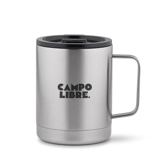 Campo Libre.® Tito I Edelstahl Thermotasse 350ml mit verschließbarem Deckel I Thermobecher Kaffee to go I Thermosbecher I Thermobecher mit Henkel Kaffeebecher to go thermo I Thermos Kaffeebecher… von Campo Libre.