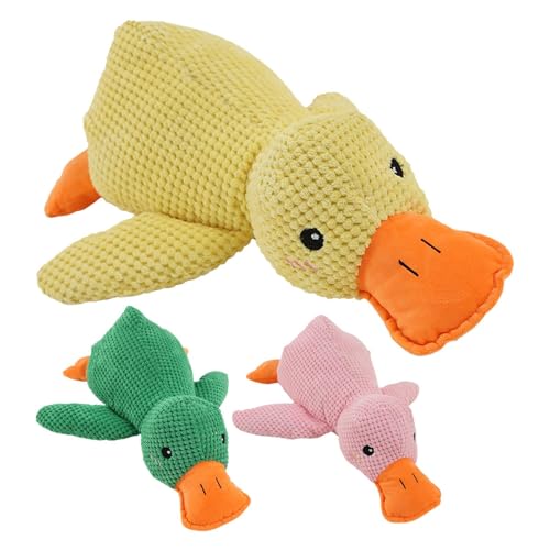 Campsie Enten Hundespielzeug | Beruhigende Ente Für Hunde | Quack-Quack Duck Dog Toy | Langlebiges Plüsch-Kauspielzeug Für Große Welpen Und Kleine Bis Mittelgroße Hunde | Unkaputtbar Hundespielzeug von Campsie