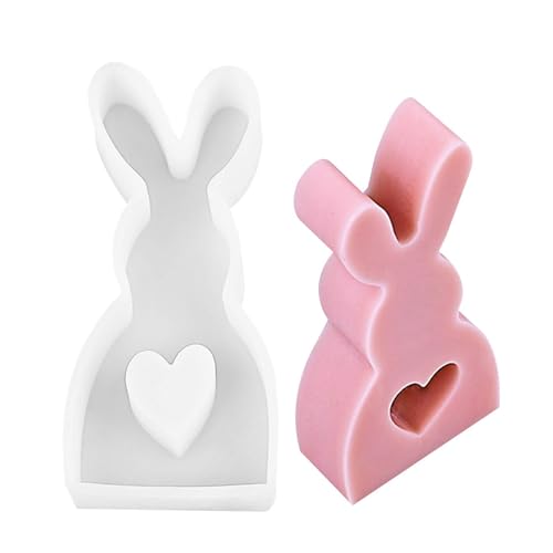 Silikonform Ostern, Ostern Hase Backform, 3D Kaninchen Gießform Ostern, Ostern Kaninchen Silikonformen Gießformen, Kerzenformen Zum Gießen, Osterhase Silikonform Für DIY Handwerk von Campsie