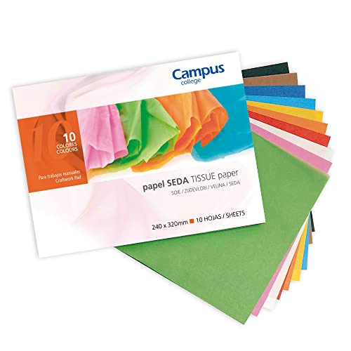 CAMPUS University 630093 – Pack von 10 Blatt Seidenpapier, 24 x 32 cm, mehrfarbig CAMPUS University 630093 – Pack von 10 Blatt Seidenpapier, 24 x 32 cm, mehrfarbig von Campus University