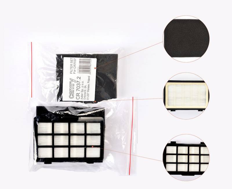 Camry Akku-Handstaubsauger Camry CR 7037.2 Ersatz Hepa-Filter und Abluftfilter für CR7037 von Camry