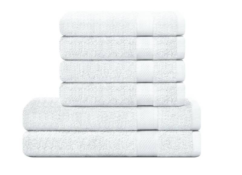 Camry Handtuch Set Badetücher 70x140 cm und Handtücher 50x100 cm - weich & saugstark, dick, mit schöner Rundum-Bordüre von Camry