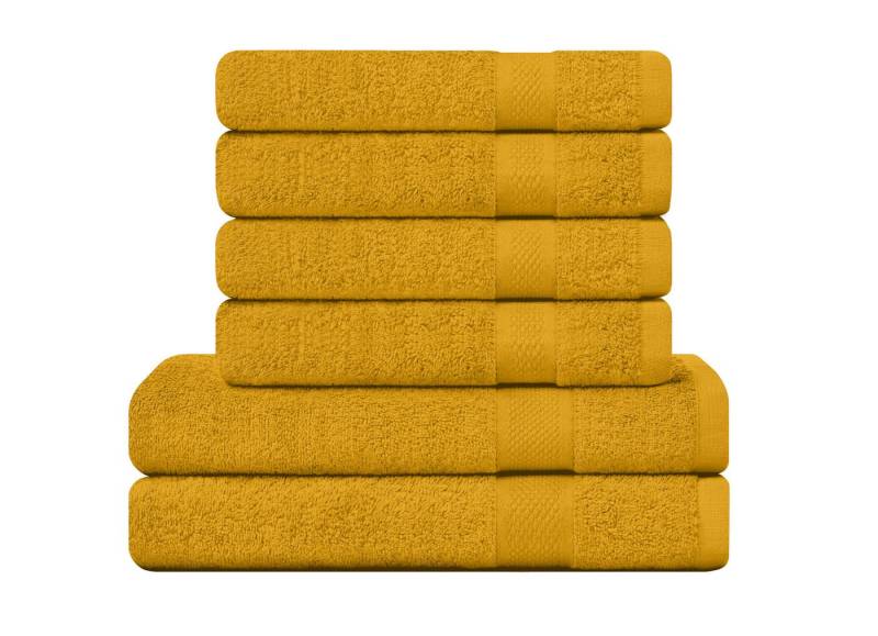 Camry Handtuch Set Badetücher 70x140 cm und Handtücher 50x100 cm - weich & saugstark, dick, mit schöner Rundum-Bordüre von Camry
