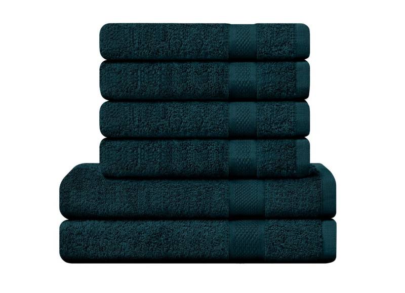 Camry Handtuch Set Badetücher 70x140 cm und Handtücher 50x100 cm - weich & saugstark, dick, mit schöner Rundum-Bordüre von Camry