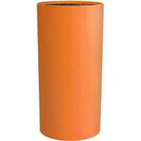 Messerblock rund mit flexiblem Borsteneinsatz Höhe 22,5cm Orange - Orange - Camry von Camry