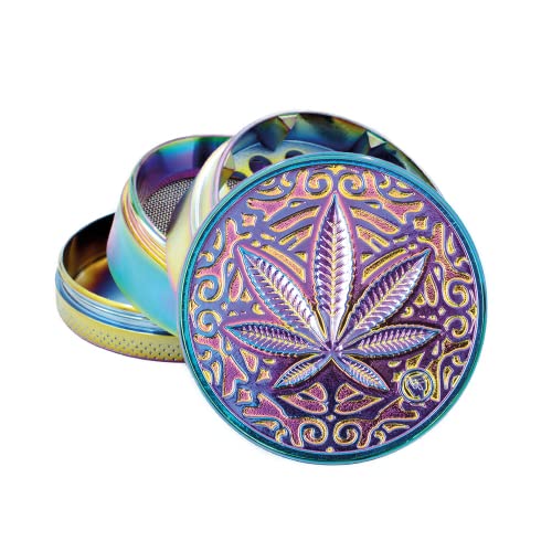 CKS Grinder Trance Leaf Icy Metal 50mm Ø / 4 parts - inkl. exkl. CKS Filtertip von Can Kultur Shop