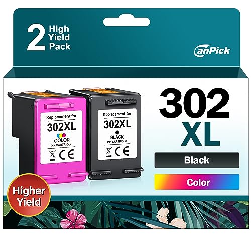 302XL Druckerpatronen Ersatz für HP 302 Druckerpatronen Multipack für HP 302 XL DeskJet 3630 3636 3638 3639 1110 2130 3633 Envy 4525 4520 4522 4527 OfficeJet 3831 3830 3833 5230 (Schwarz und Farbe) von CanPick