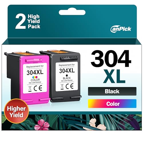 304XL Druckerpatronen Ersatz für HP 304 XL Schwarz und Farbe Multipack für HP 304XL Patronen Deskjet 3750 2630 2620 2622 3720 3730 3760 3762 Envy 5000 5010 5020 5030 5032 von CanPick