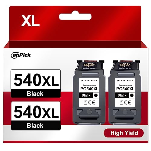 CanPick 540 XL PG-540XL Schwarz Kompatibel für Canon Druckerpatronen 540 PG540 PG540XL PG 540 XL PG-540 BK für Canon Pixma MG3650s TS5150 TS5100 MX475 TS5151 MG4250 MG3600 MG3650 MX395 (2 Schwarz) von CanPick