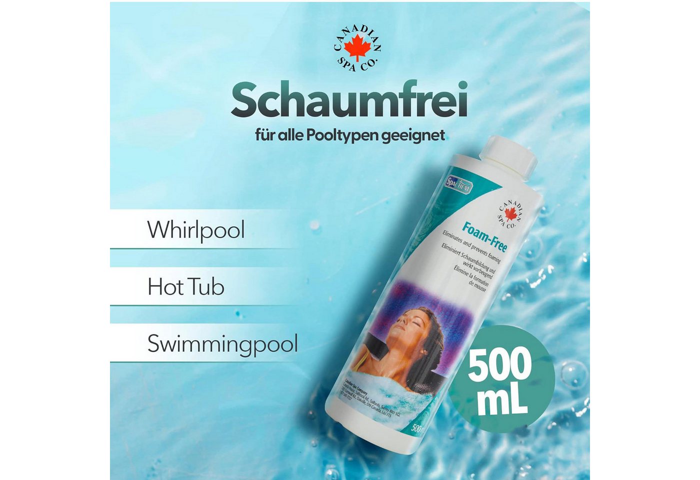 Canadian Spa GmbH Poolpflege Schaumfrei, 500ml Schaumentferner von Canadian Spa GmbH