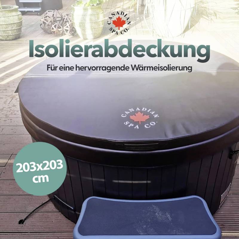 Canadian Spa Whirlpool-Abdeckung Ø 203cm braun universal passend von Canadian Spa