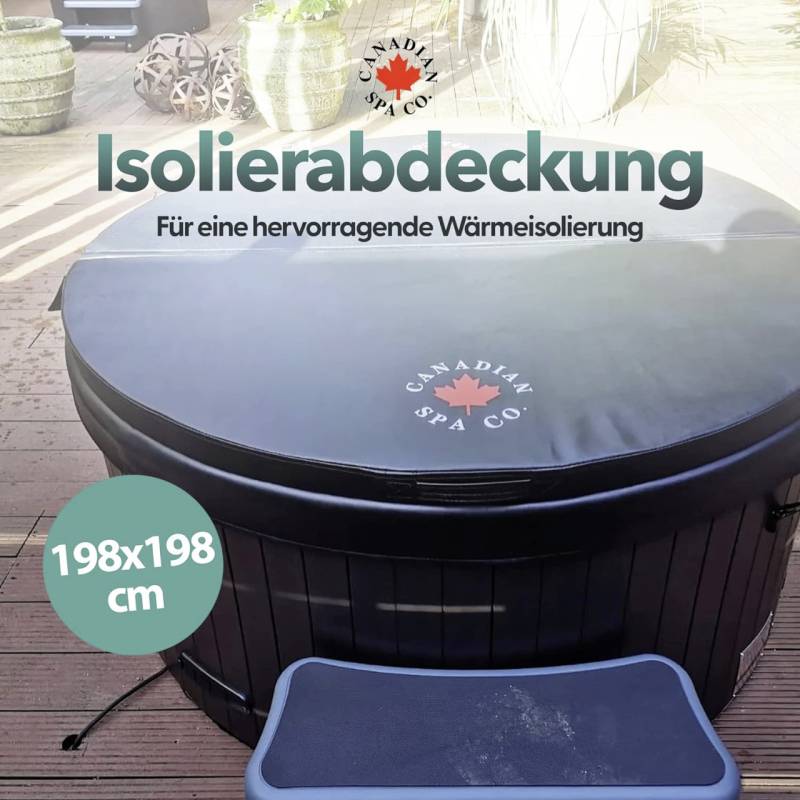 Canadian Spa Whirlpool-Isolierabdeckung Ø 198cm grau universal passend von Canadian Spa