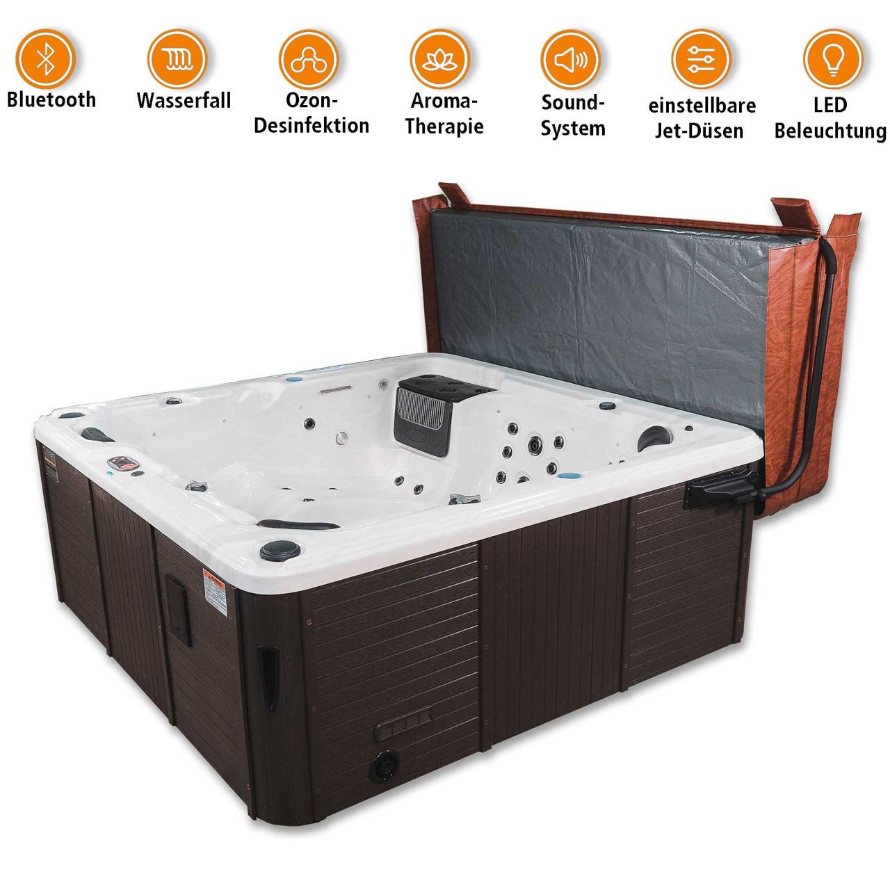 Canadian Spa Whirlpool Toronto UV 6 Personen Whirlpool, inkl. Abdeckhilfe und Stufe von Canadian Spa