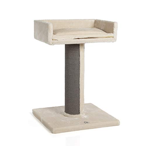 CanadianCat Company | Kratzbaum Residenz XXL Katzenbaum große Katzen, sehr stabil, ⌀ 18 cm Kratzsäule, Kratzsäule mit Sisal, 60 x 60 x 90 cm, beige/anthrazit von CanadianCat Company