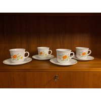 Corelle, Wildblume, Tassen Und Untertassen, 4Er-Set von CanadianaCollector