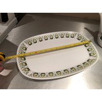 Noritake Dessert Servierplatte Palos Verde Muster Grüne & Gelbe Blumen von CanadianaCollector