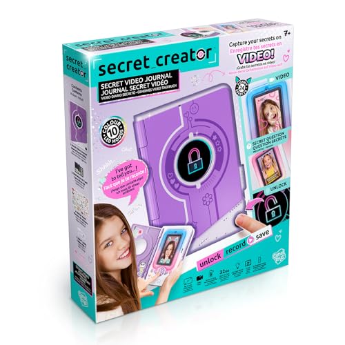 Canal Toys Secret Creator Video-Tagebuch mit Fingerabdruck-Sensor – 32 GB Micro‑SD, Wiederaufladbar, kreative Effekte & Sticker – Sicheres Geheimversteck für Kinder ab 7 Jahren von Canal Toys