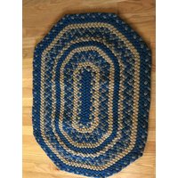Artikel # 156. Blauer, Beige Und Mehr Oktagonaler Teppich von CanalsideBraiding