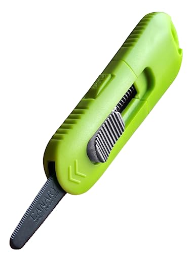 CANARY Box Cutter Auto Retractable Blade, Safety Box Opener Tool [Non-Stick Fluorine Coating Blade], Made in JAPAN, Green (DC-20F-1) von Canary