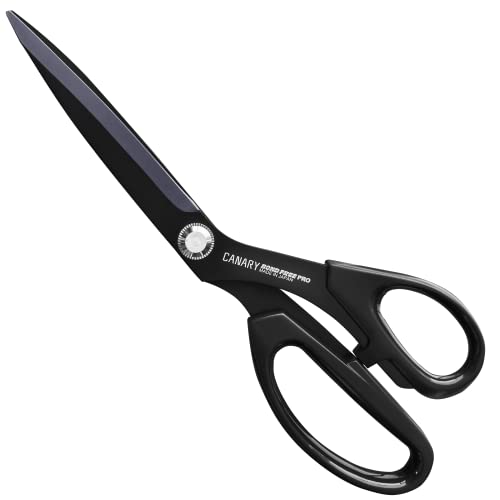 CANARY Japanese Sewing Scissors for Fabric Cutting 9.5 Inch, Black Scissors Heavy Duty All Purpose Scissors, Japanese Stainless Steel Nonstick Coating, Made in Japan, Black (SE-245F) von Canary