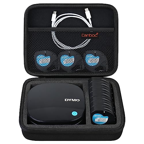 Canboc Harter Tragekoffer für LetraTag 200B Bluetooth Label Maker, kompakter Bluetooth Wireless Label Printer Fall passt Etikettenbänder und Batterien, schwarz (nur Fall) von Canboc