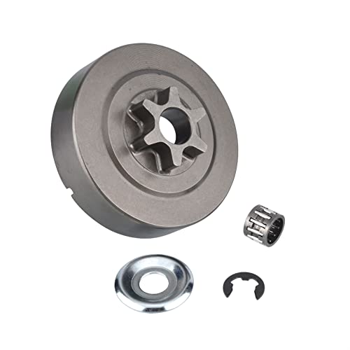 Cancanle 3/8 6 Zähne Kupplung Schlagzeug Kettenrad Scheibe E-Clip für STIHL 017 018 021 023 025 MS170 MS180 MS210 MS230 MS250 Motorsäge von Cancanle