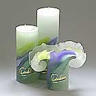 Candela Lotus-Kerze ART Green Lilac 18 cm von Candela Lotuskerze