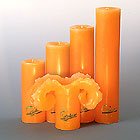 Candela Lotuskerze basic orange 23 cm von Candela Lotuskerze