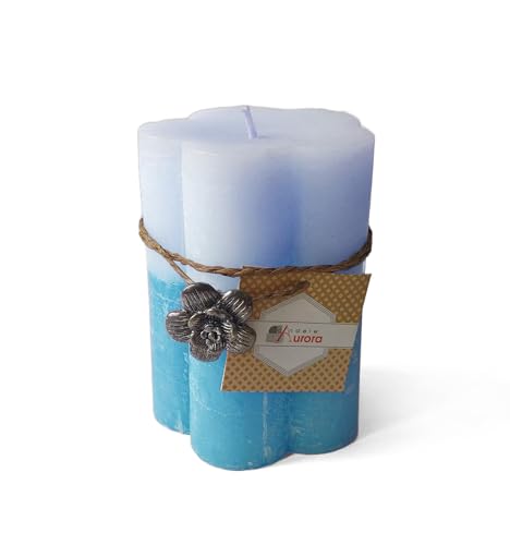 Kerzen von Aurora Janet Kerze in Form von Blume, Wachs, hellblau, 7.5 x 7.5 x 10.2 cm Kerzen von Aurora Janet Kerze in Form von Blume, Wachs, hellblau, 7.5 x 7.5 x 10.2 cm von Candele D'Aurora