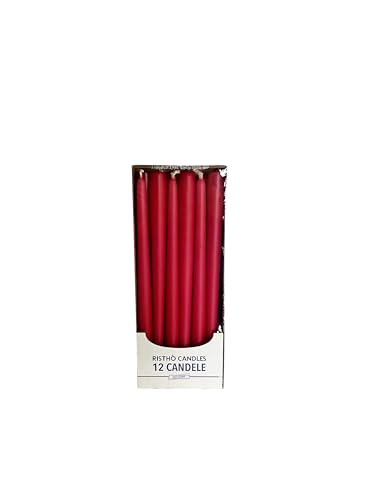 Konische Kerzen, Indian Red, Durchmesser 2,2 cm, Höhe 30 cm, 12 Stück Konische Kerzen, Indian Red, Durchmesser 2,2 cm, Höhe 30 cm, 12 Stück von Candele Semplici